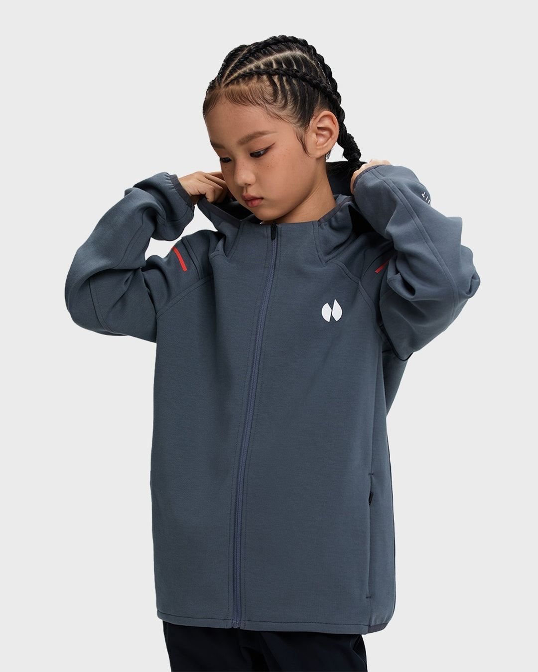 Kid's Full Zipper Hooded Jakcet