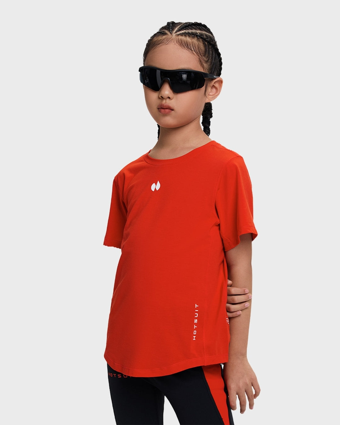 HOTSUIT Kid's T-shirt; #color_Fiery Red