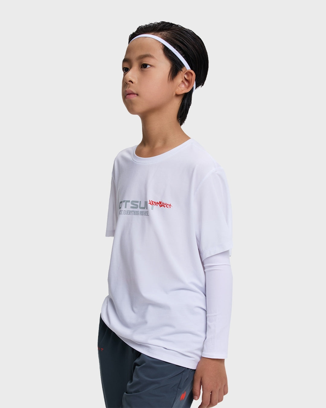 HOTSUIT Kid's T-shirt; #color_Silver White