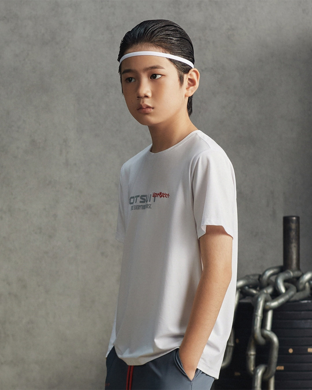 HOTSUIT Kid's T-shirt; #color_Silver White