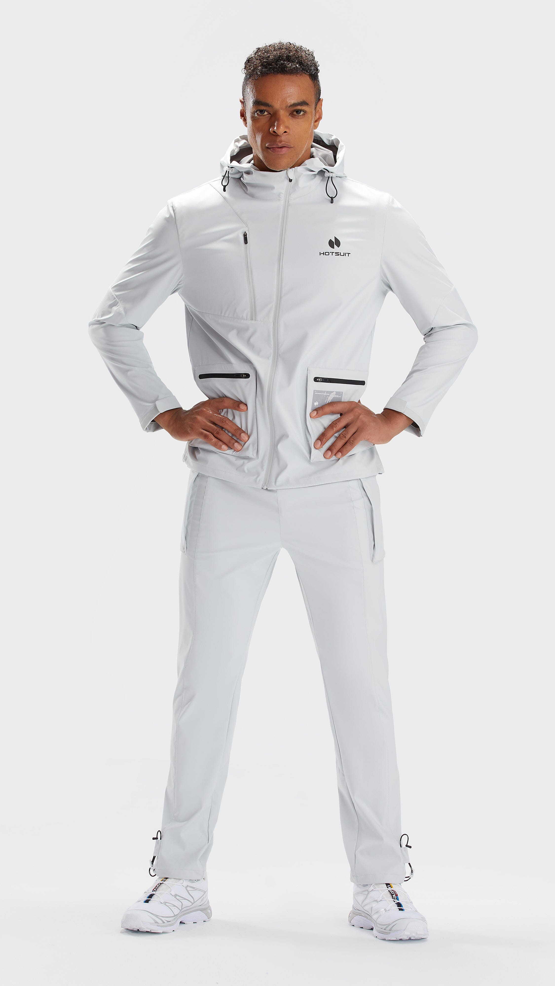 HOTSUIT Men Gym Casual Sauna Suit M LightGray